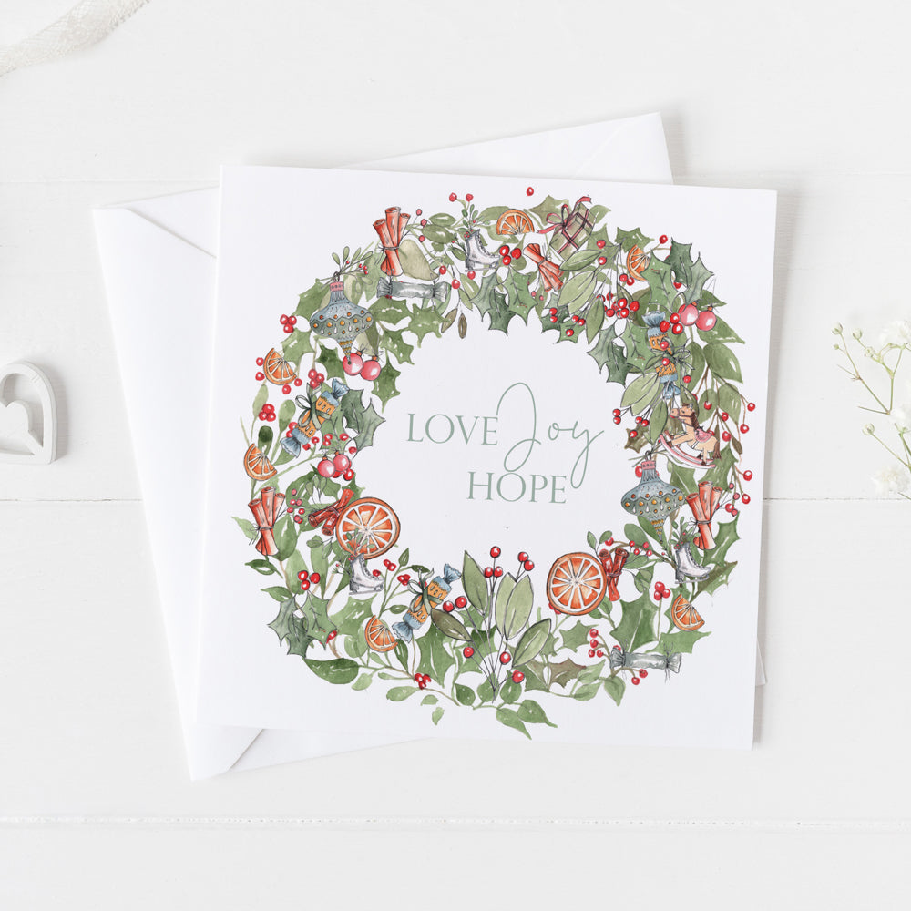 ‘Love, Joy and Hope’ Festive Christmas Card