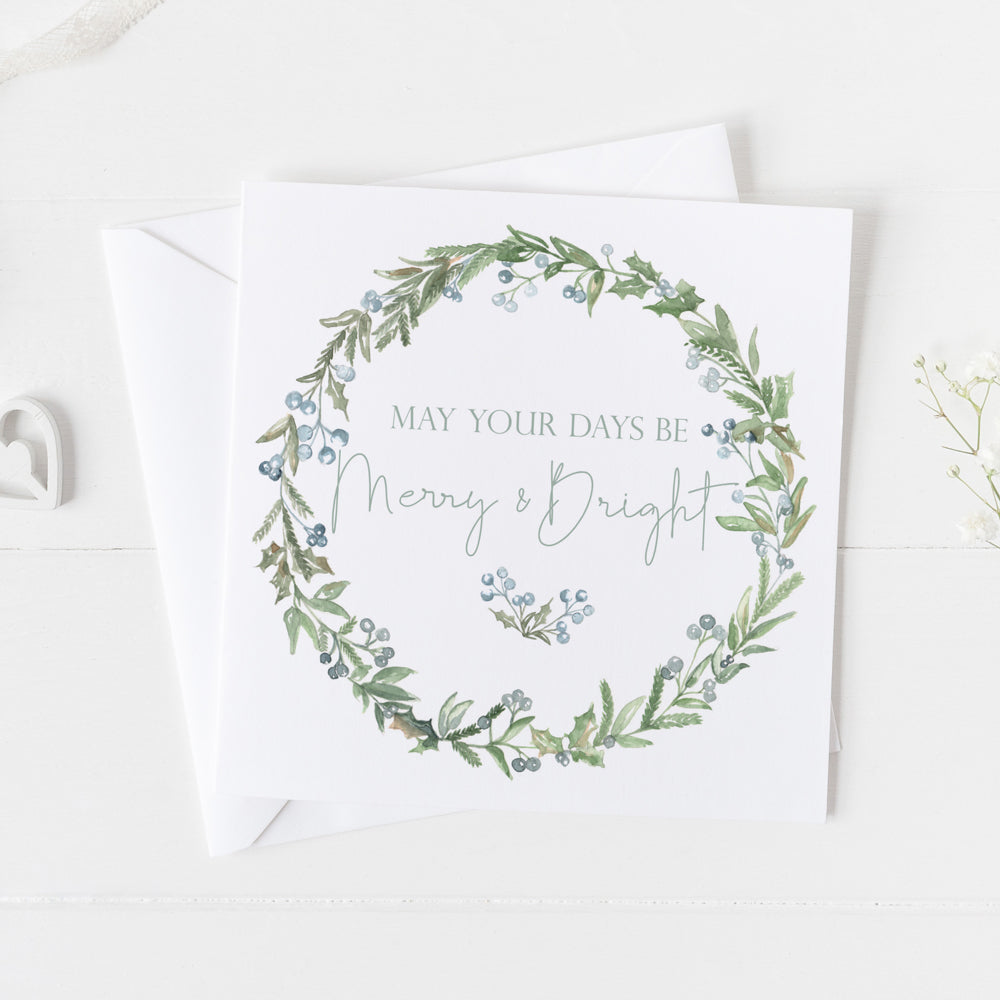 May Your Days Be Merry Bright Christmas Card
