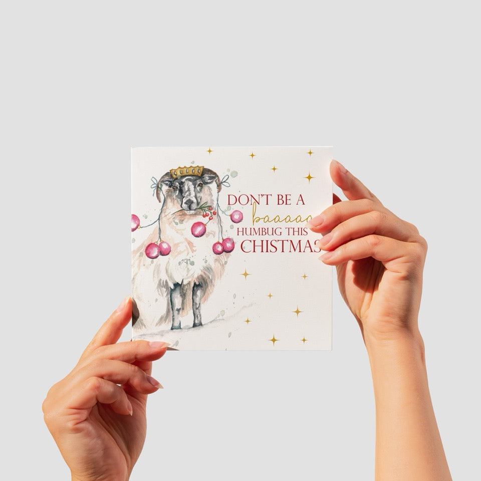 Festive Don't be a Baaa Humbug Greeting Card