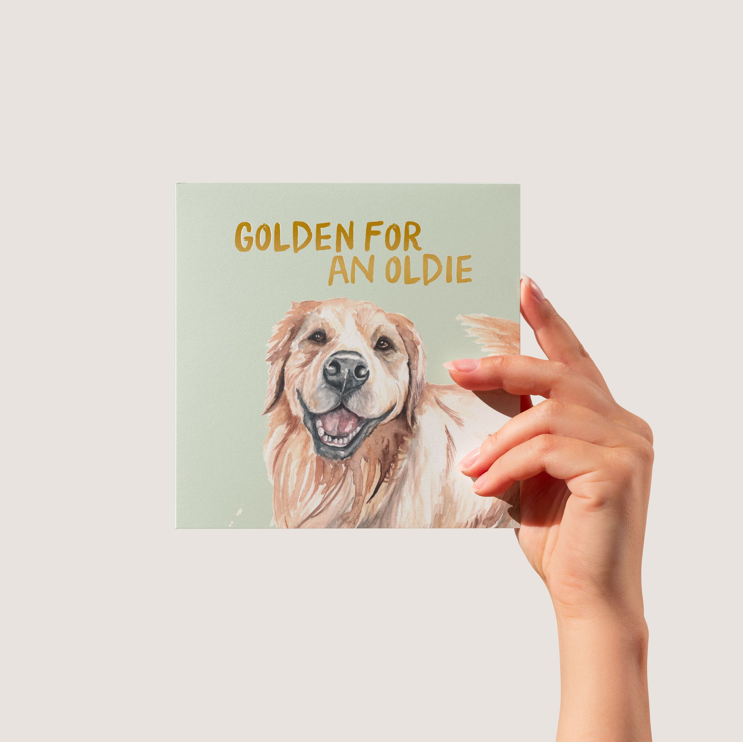 Golden for an Oldie Dog Humour Card