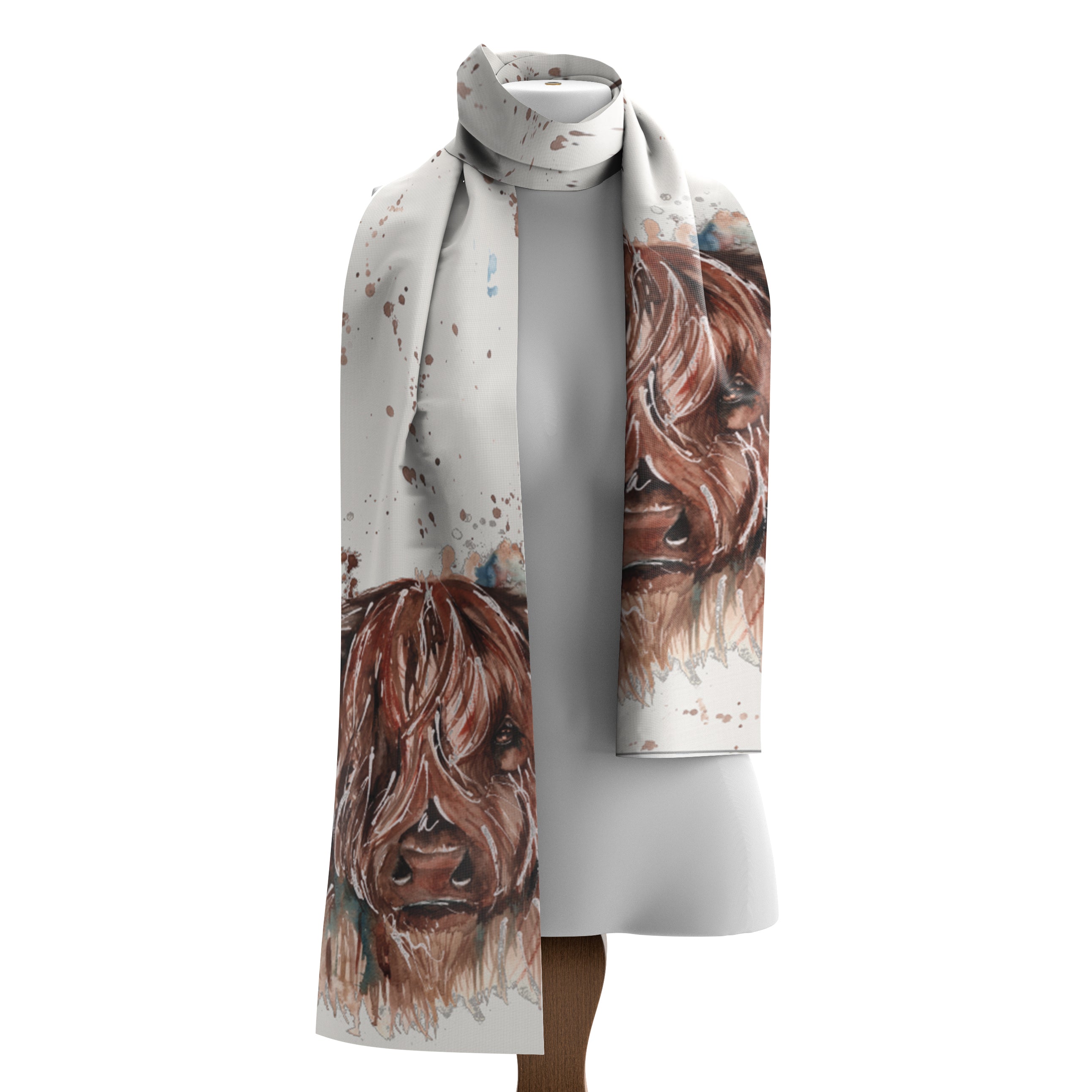 Highland Cow lightweight scarf