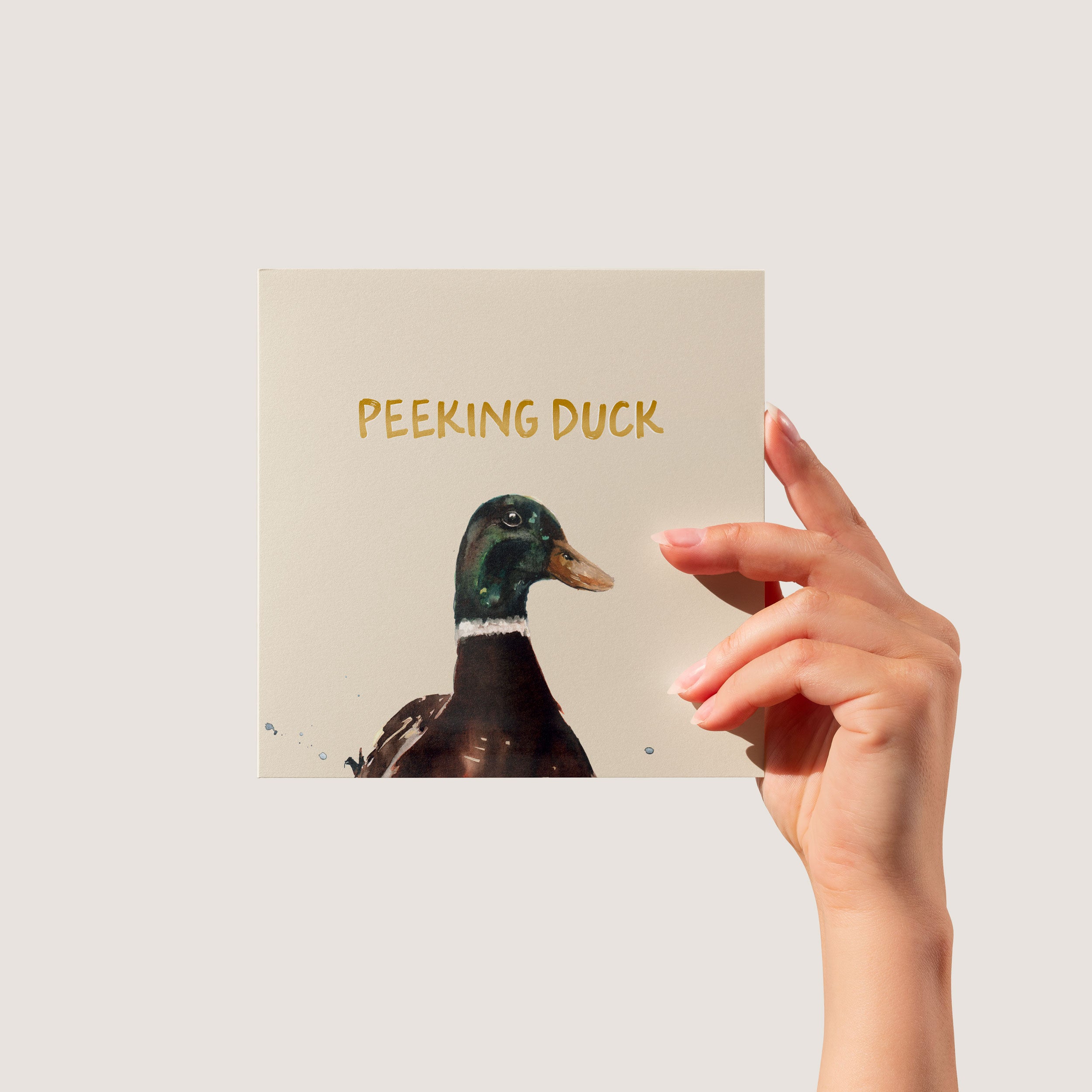 Peeking Duck Humour Card