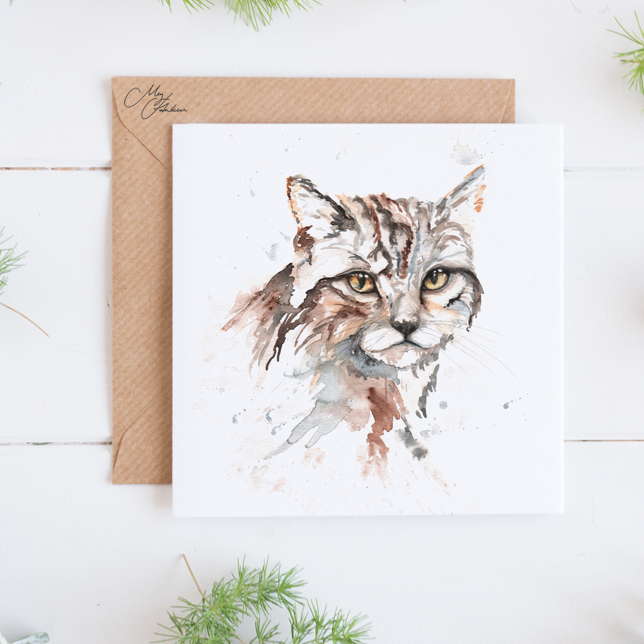 Scottish Wild Cat Greeting Card