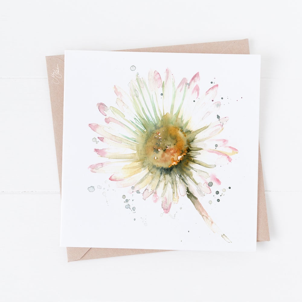 Daisy Flower Greeting Card By Meg Hawkins