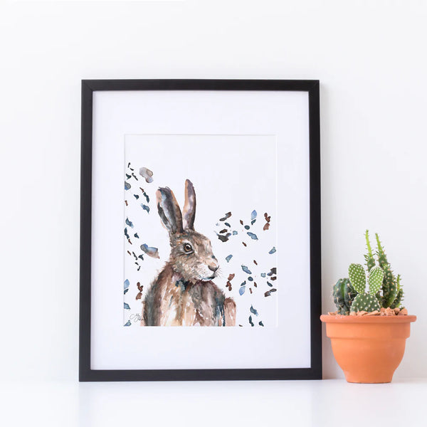 Hare Design Watercolour Print