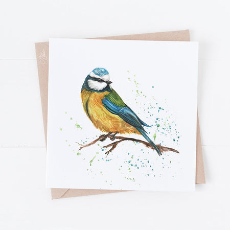 Blue Tit British Birds Greeting Card