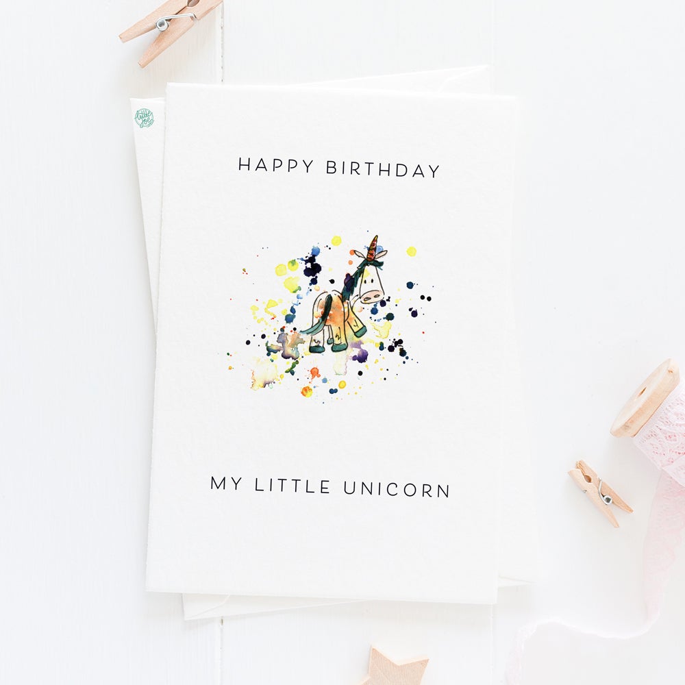 Unicorn card, part of the 'Meg Hawkins' Collection