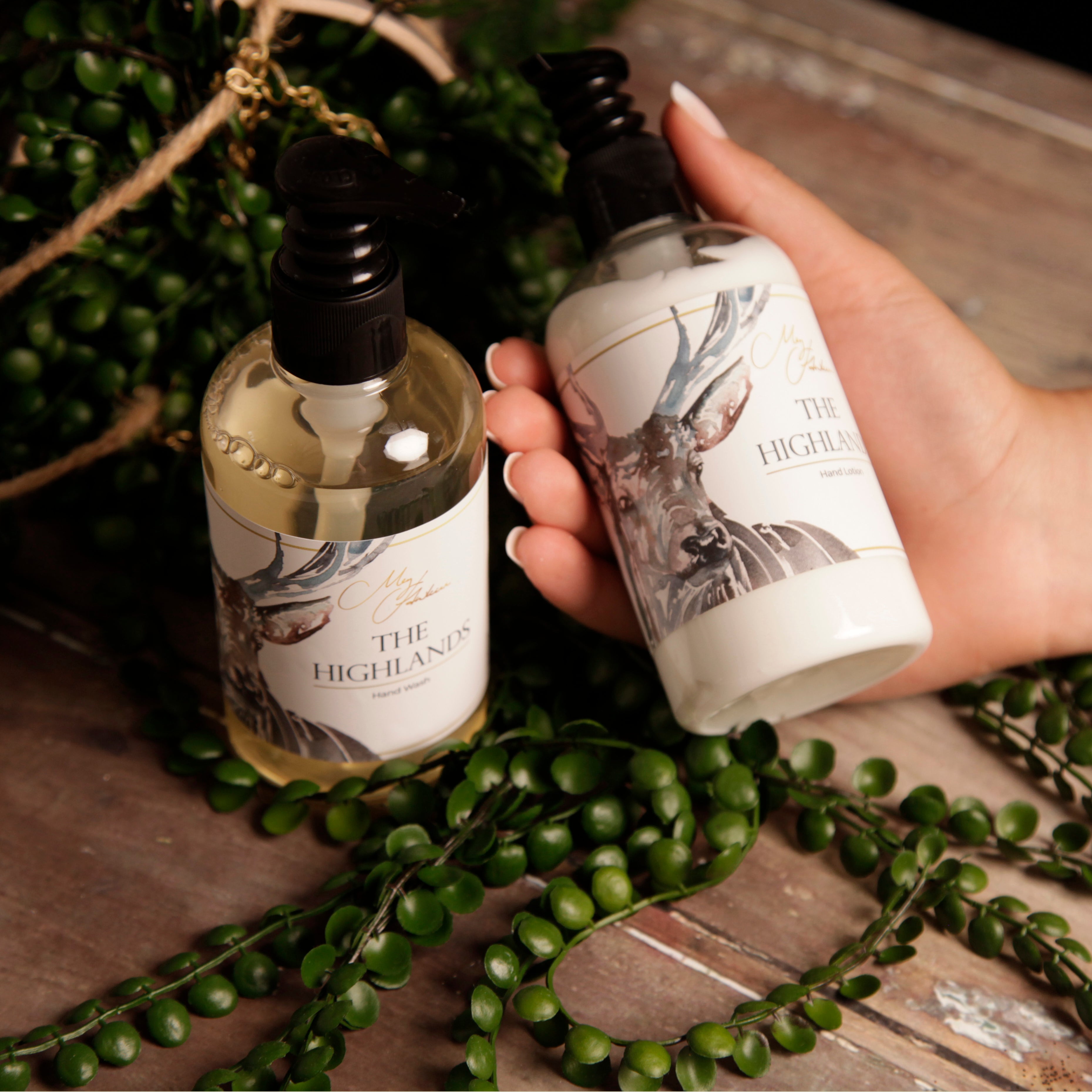 The Highlands Hand Lotion with Stag Design