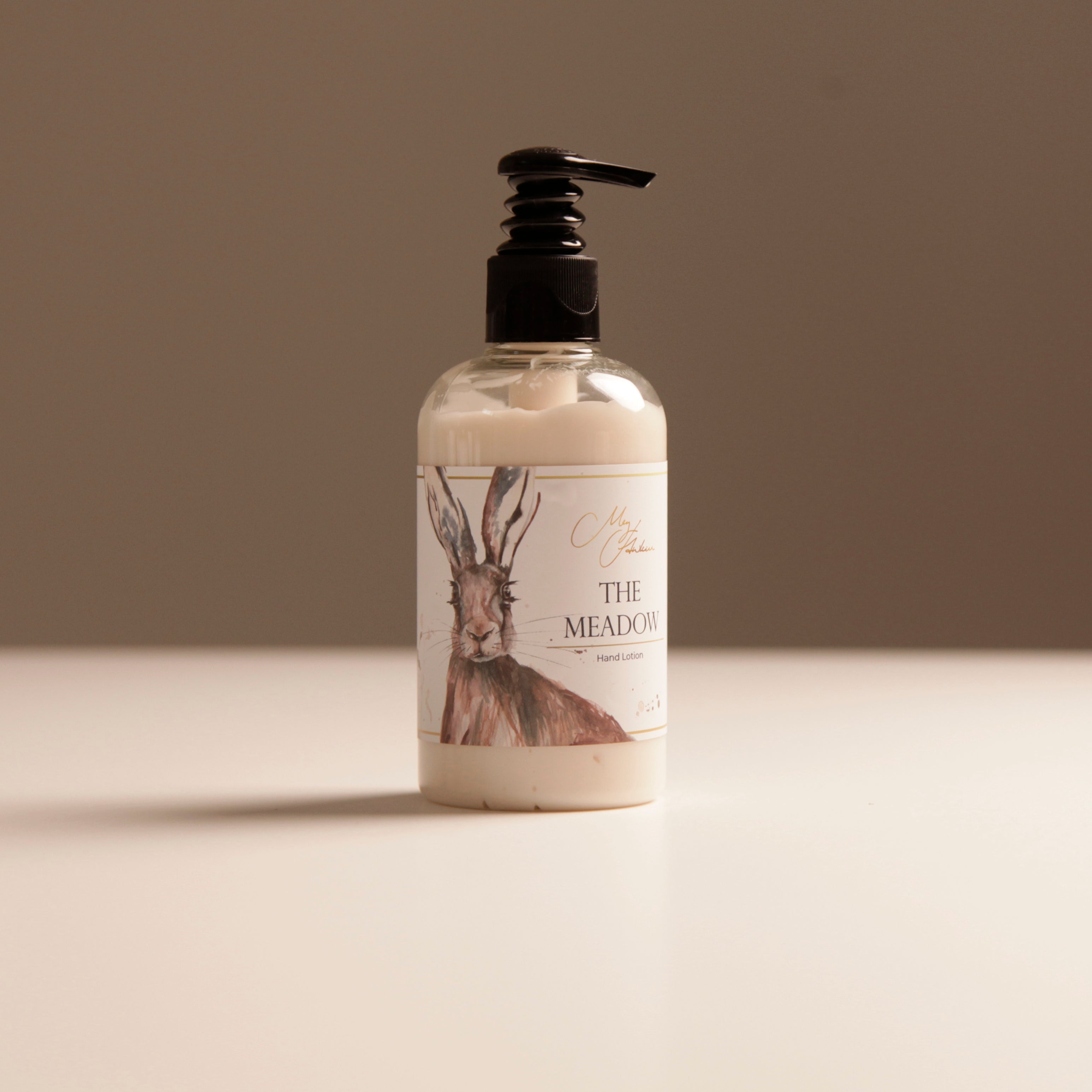 The Meadow Hand Lotion with Hare Design