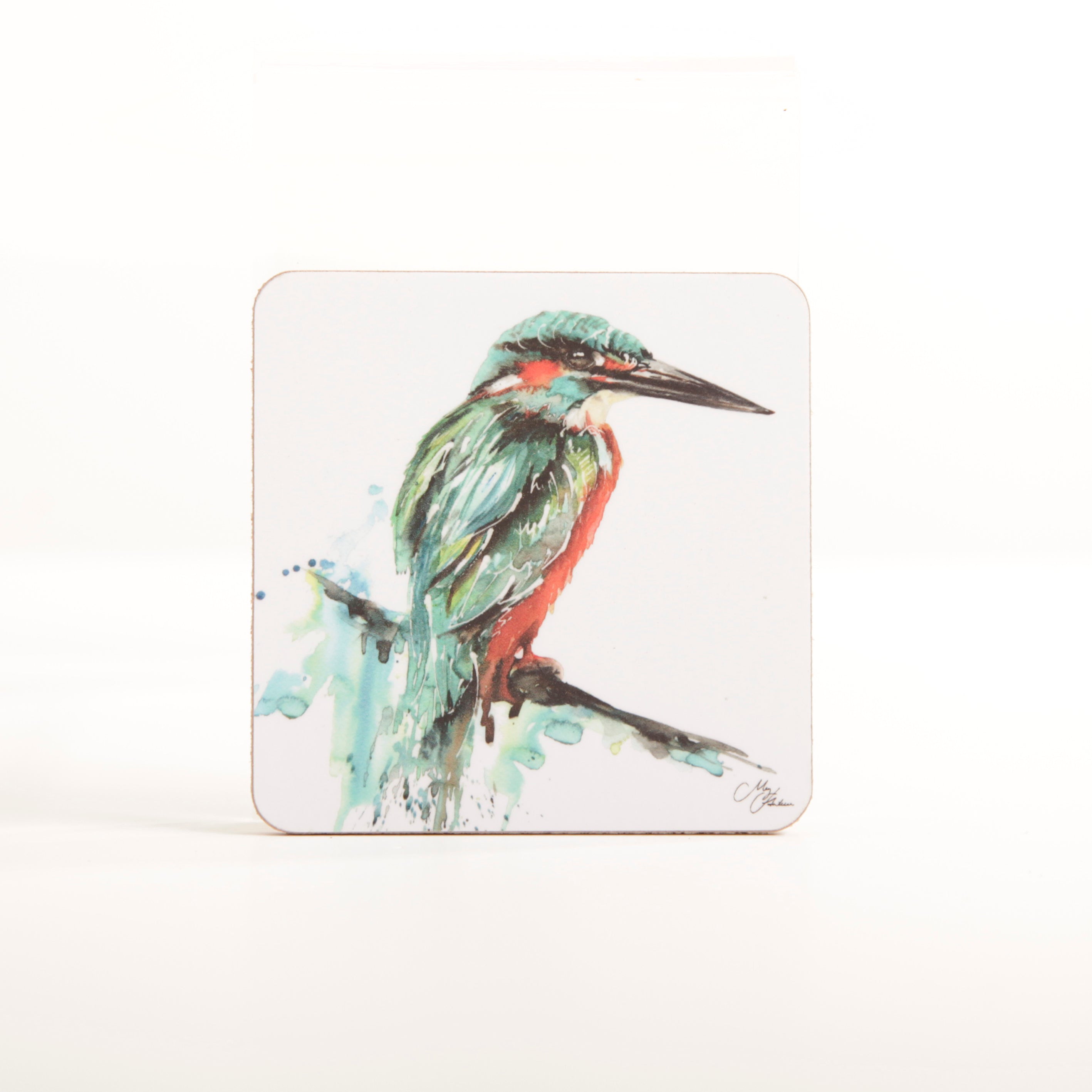 Kingfisher Watercolour Design Coaster