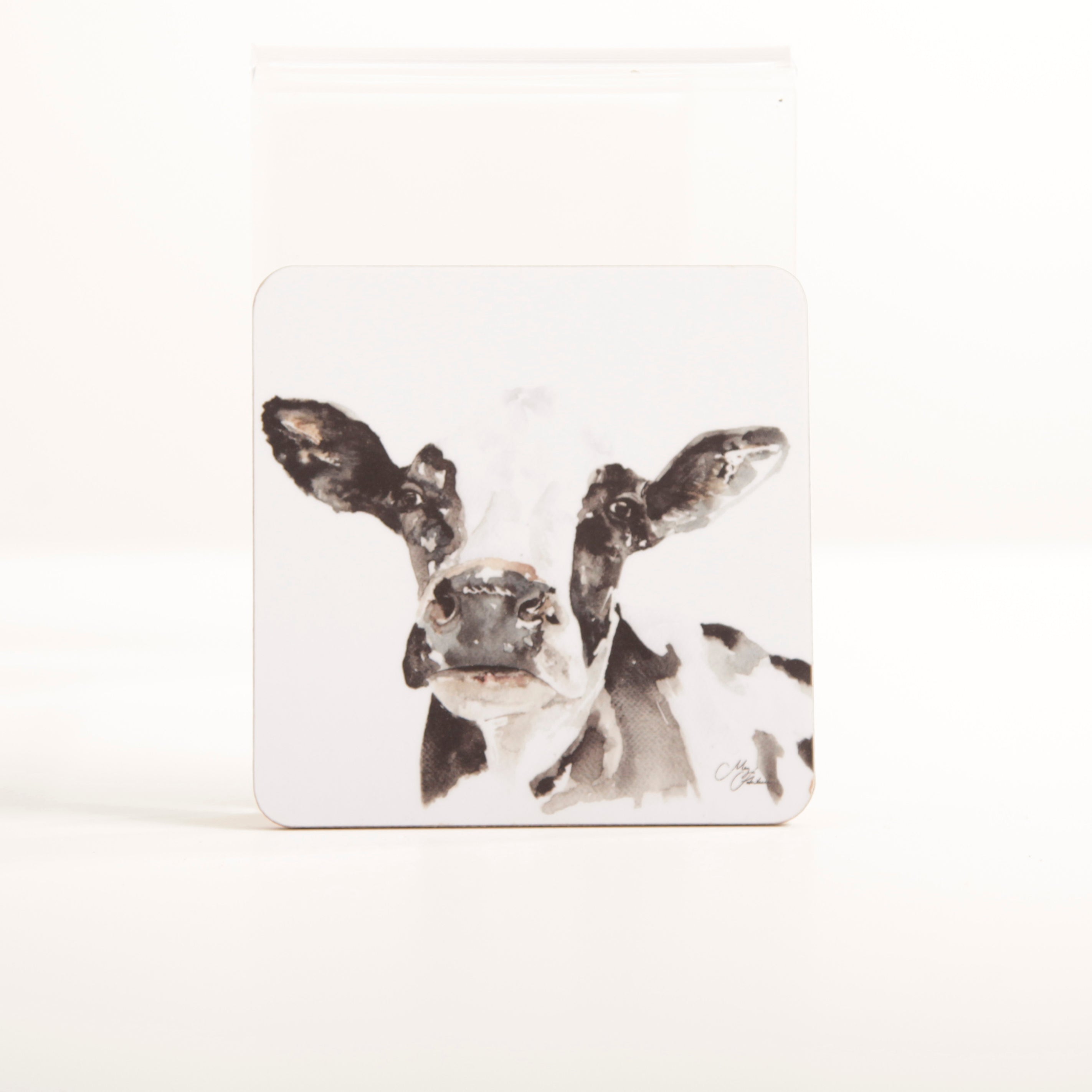 Friesian Cow Watercolour Design Coaster