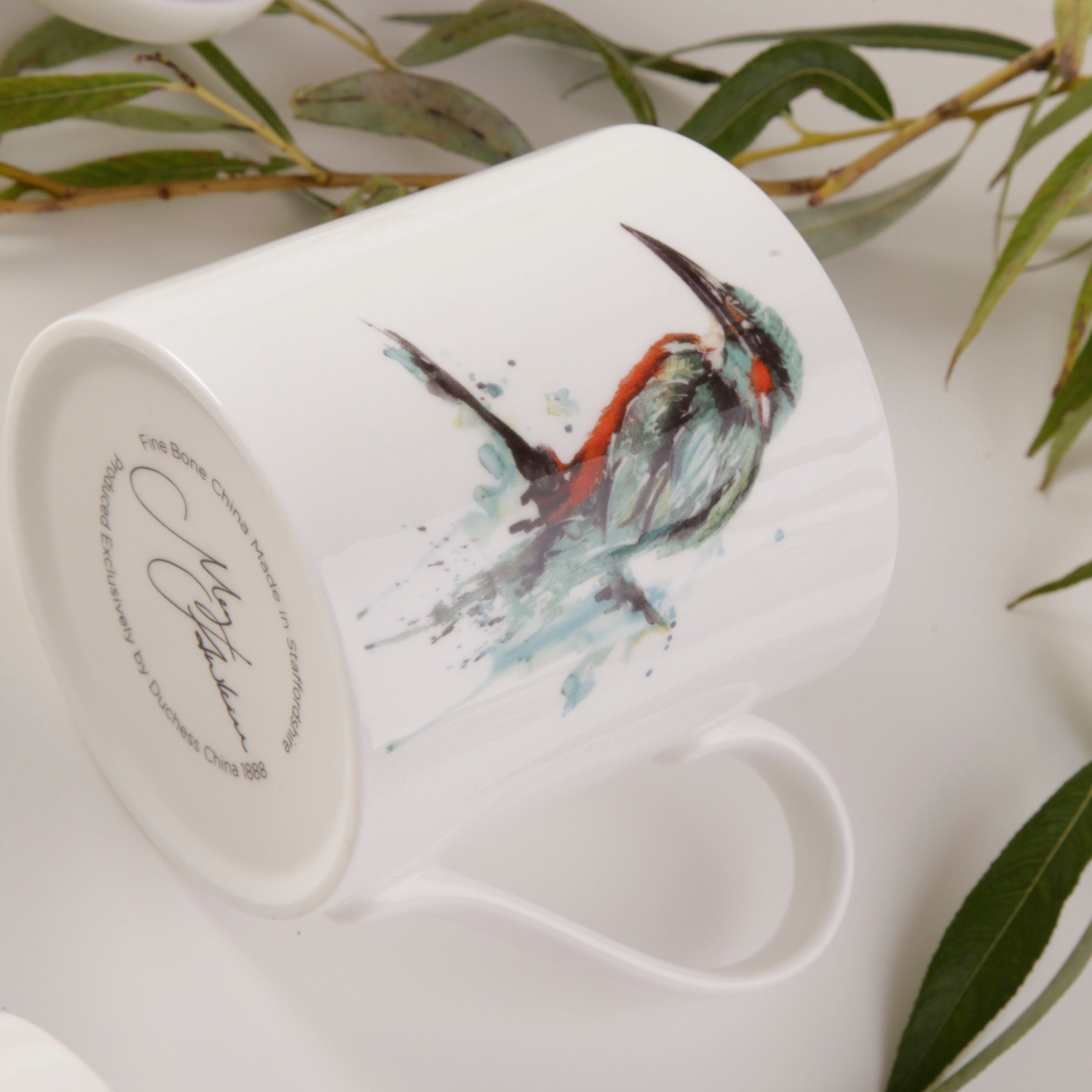 Kingfisher Design Bone China Mug