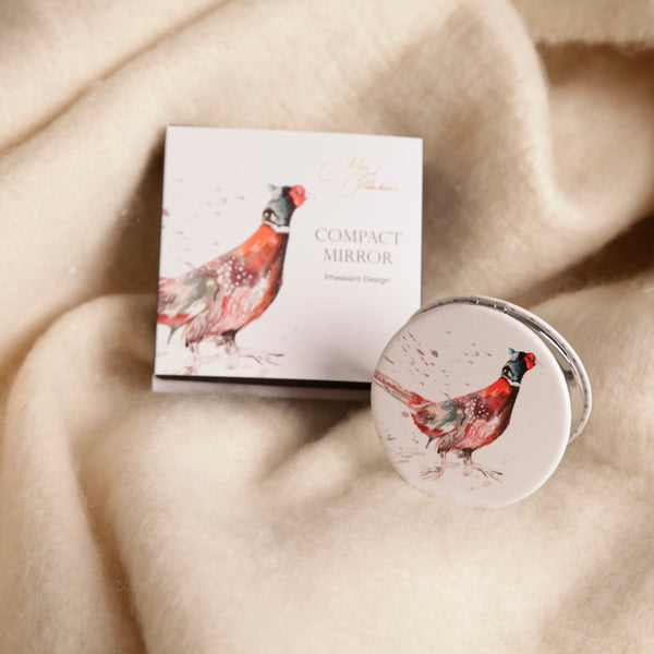 Pheasant Design Watercolour Compact Mirror