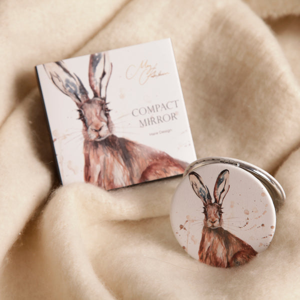 Hare Design Watercolour Compact Mirror