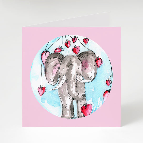Elephant Heart Greeting Card