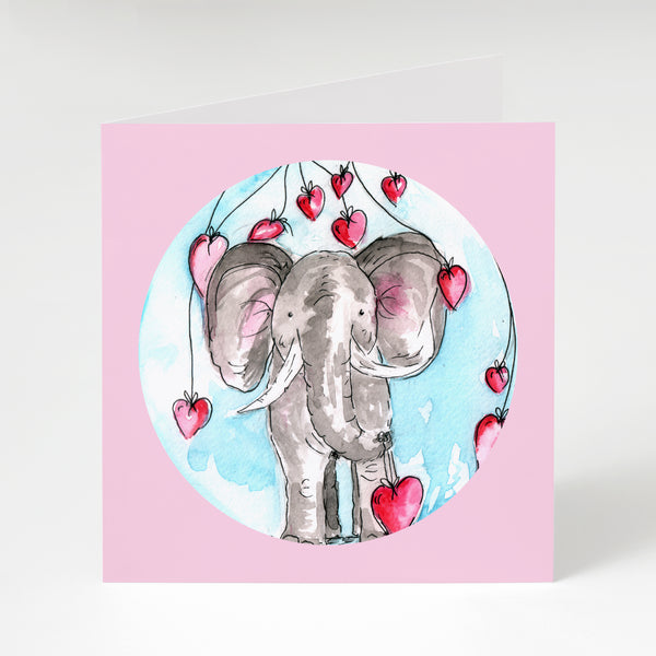 Elephant Heart Greeting Card