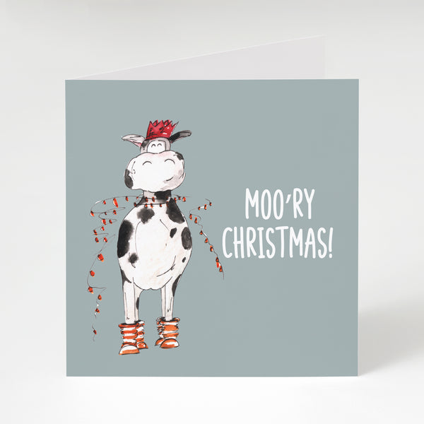Moo'ry Christmas Greeting Card