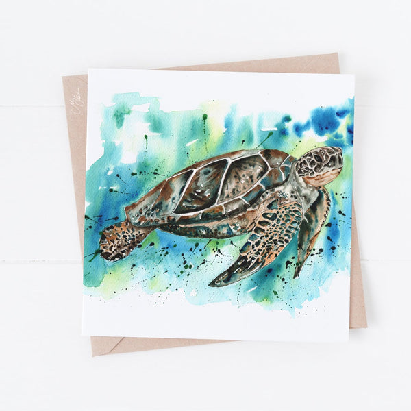 sea Turtle Greeting Cards By Meg Hawkins
