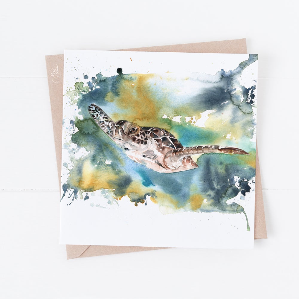 Sea Turtle Greeting Cards By Meg Hawkins