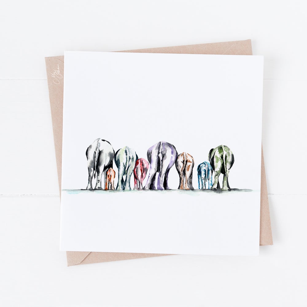 Elephant Greeting Card By Meg Hawkins