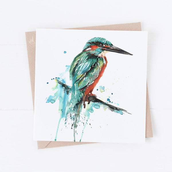 Kingfisher Greeting Card by Meg Hawkins