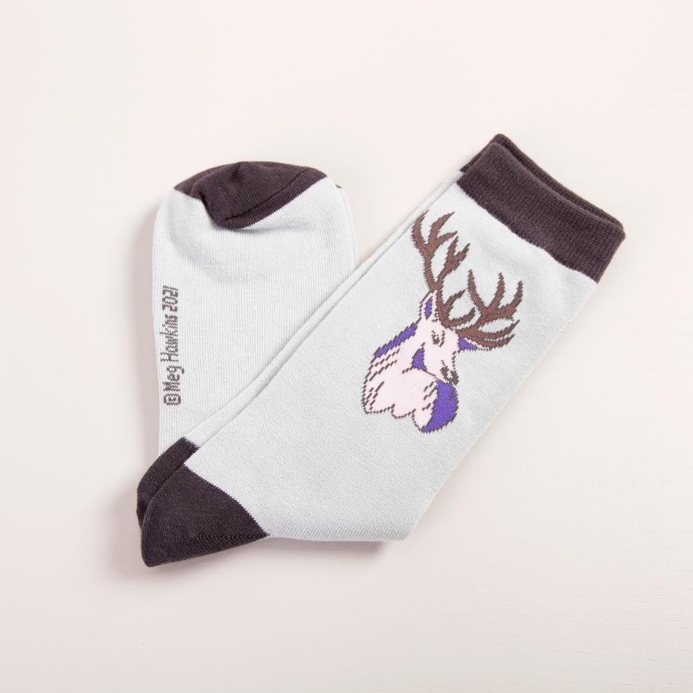 stag design socks size Eu 41 to 46  By Meg Hawkins